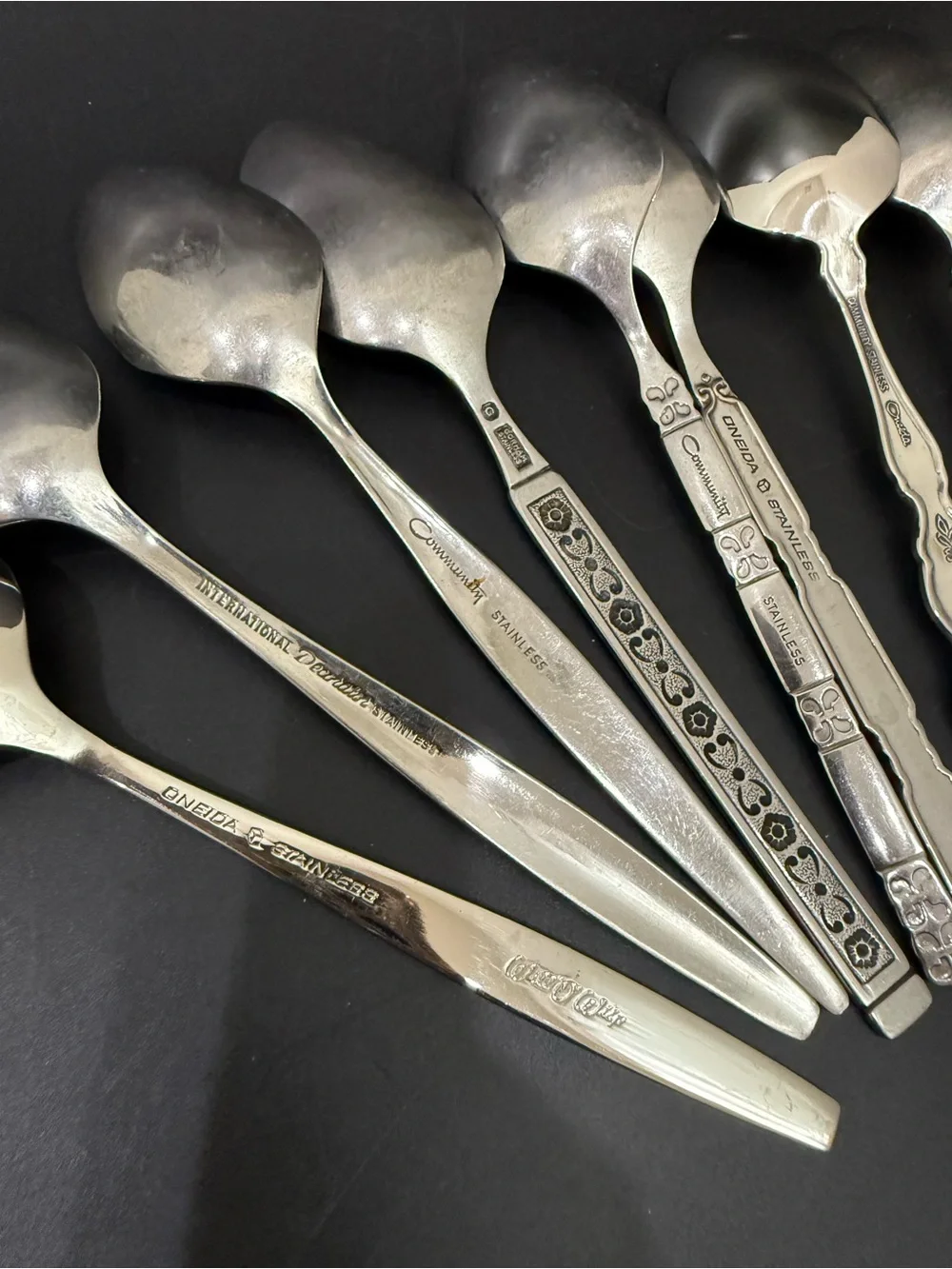 Lot 10 Assortment ONEIDA Community Gorham Stainless Teaspoons